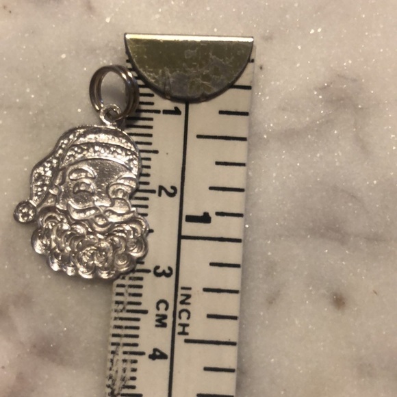 VTG Sterling Silver Santa Christmas Xmas Miniature Charm Bracelet Charm 22mm - Picture 5 of 5